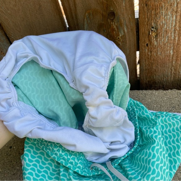 NIKE Women’s Dri Fit Teal White Athletic Shorts Size Small - Picture 9 of 9